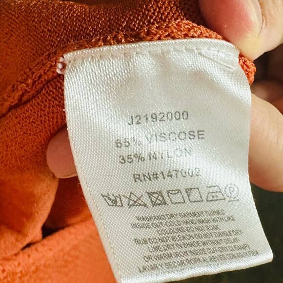 The Jetset Diaries Flowers on the Wall Rustic Orange Wrap Tie Dress Size Large - Picture 9 of 11